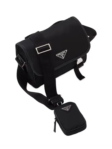 Prada Men's Re-Nylon and Saffiano Leather Shoulder Bag - Black - Size 0 | Thumbnail 3 Prada Men's Re-Nylon and Saffiano Leather Shoulder Bag - Black - Size 0 | Thumbnail 3