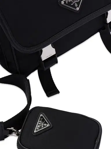 Prada Men's Re-Nylon and Saffiano Leather Shoulder Bag - Black - Size 0 | Thumbnail 6 Prada Men's Re-Nylon and Saffiano Leather Shoulder Bag - Black - Size 0 | Thumbnail 6