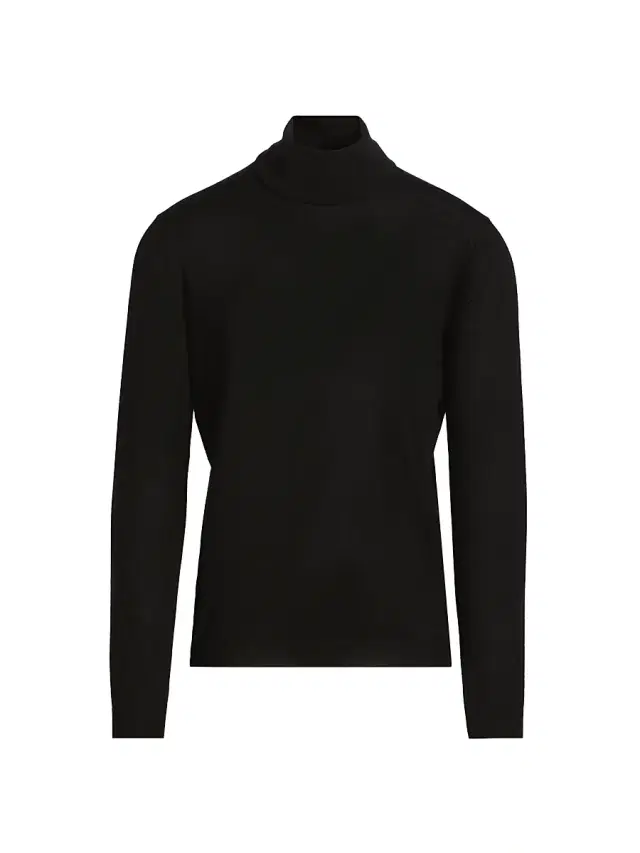 Men's Cashmere Turtleneck Sweater - Black