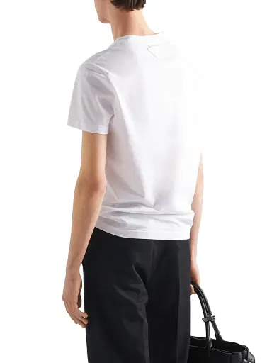 Prada Men's Three Pack Cotton Jersey T-Shirts | Thumbnail 3