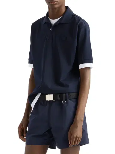 Prada Men's Cotton Polo Shirt - Blue - Size XL | Thumbnail 2 Prada Men's Cotton Polo Shirt - Blue - Size XL | Thumbnail 2