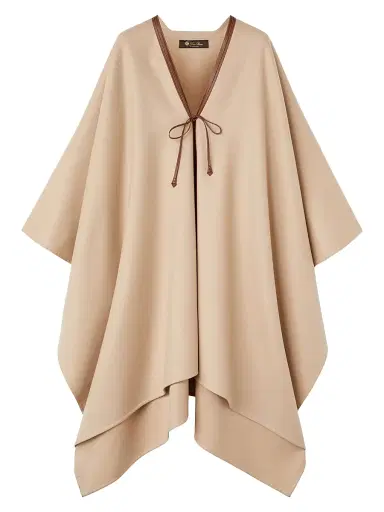 Loro Piana Women's Kristina Cashmere Cape - Natural Light Camel | Thumbnail 1