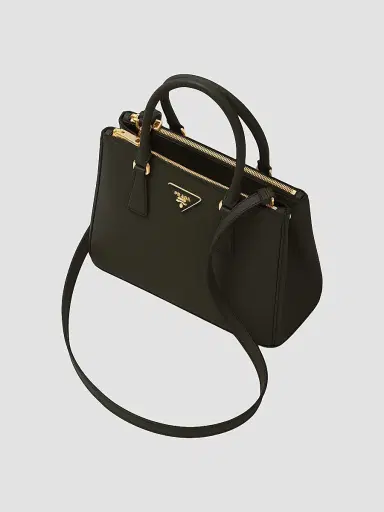 Prada Women's Medium Galleria Saffiano Leather Top Handle Bag - Black | Thumbnail 2 Prada Women's Medium Galleria Saffiano Leather Top Handle Bag - Black | Thumbnail 2