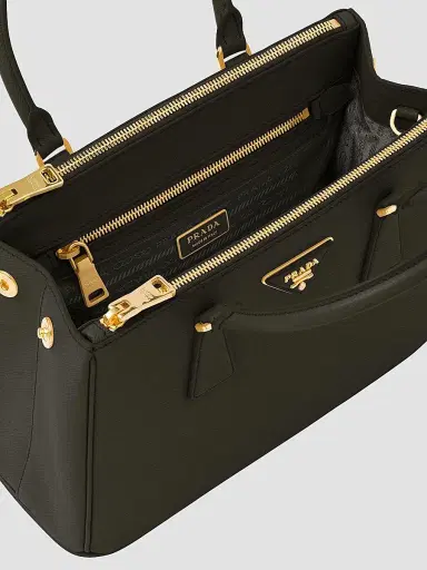 Prada Women's Medium Galleria Saffiano Leather Top Handle Bag - Black | Thumbnail 4 Prada Women's Medium Galleria Saffiano Leather Top Handle Bag - Black | Thumbnail 4