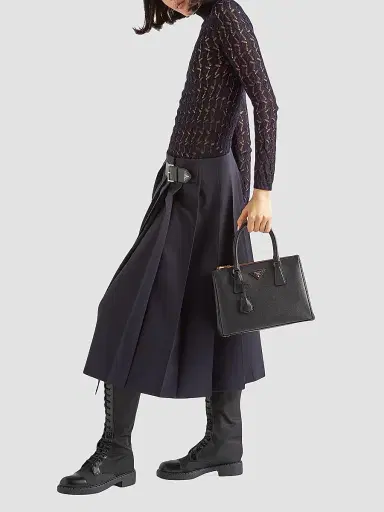 Prada Women's Medium Galleria Saffiano Leather Top Handle Bag - Black | Thumbnail 6 Prada Women's Medium Galleria Saffiano Leather Top Handle Bag - Black | Thumbnail 6