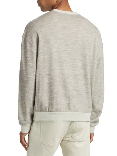Giorgio Armani Men's Wool Jersey Crewneck Sweater - Tan - Size 40 | Thumbnail 5 Giorgio Armani Men's Wool Jersey Crewneck Sweater - Tan - Size 40 | Thumbnail 5