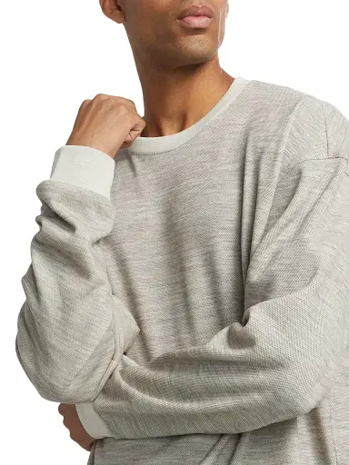 Giorgio Armani Men's Wool Jersey Crewneck Sweater - Tan - Size 40 | Thumbnail 6 Giorgio Armani Men's Wool Jersey Crewneck Sweater - Tan - Size 40 | Thumbnail 6