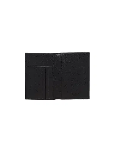 Prada Men's Saffiano Leather Passport Holder - Black | Thumbnail 4