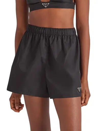 Prada Women's Re-Nylon Shorts - Black - Size 8 | Thumbnail 2