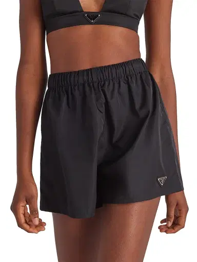 Prada Women's Re-Nylon Shorts - Black - Size 8 | Thumbnail 3