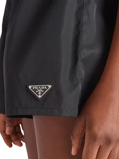 Prada Women's Re-Nylon Shorts - Black - Size 8 | Thumbnail 4