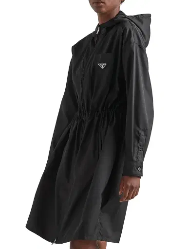 Prada Women's Re-Nylon Raincoat - Black | Thumbnail 2