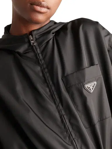 Prada Women's Re-Nylon Raincoat - Black | Thumbnail 4