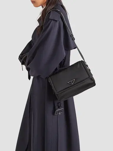 Prada Women's Small Padded Re-Nylon Shoulder Bag - Black | Thumbnail 2 Prada Women's Small Padded Re-Nylon Shoulder Bag - Black | Thumbnail 2