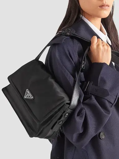 Prada Women's Small Padded Re-Nylon Shoulder Bag - Black | Thumbnail 7 Prada Women's Small Padded Re-Nylon Shoulder Bag - Black | Thumbnail 7