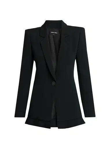Giorgio Armani Women's Cady One-Button Jacket - Black - Size 8 | Thumbnail 1 Giorgio Armani Women's Cady One-Button Jacket - Black - Size 8 | Thumbnail 1