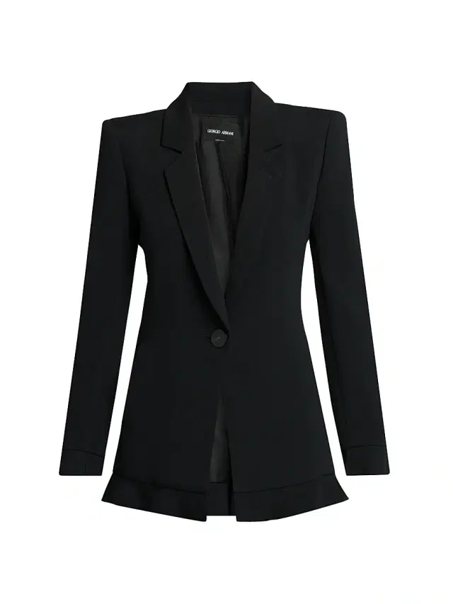 Giorgio Armani Women's Cady One-Button Jacket - Black