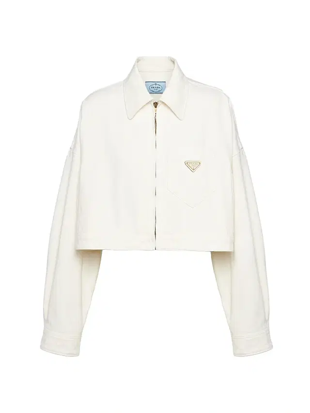 Prada Women's Denim Blouson Jacket - White