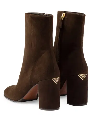 Prada Women's Suede Booties | Thumbnail 2 Prada Women's Suede Booties | Thumbnail 2
