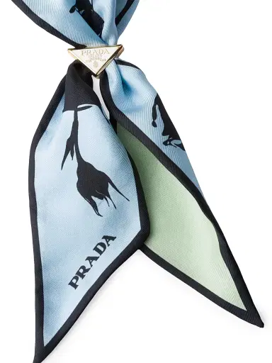 Prada Women's Metal Scarf Clip - Black | Thumbnail 3 Prada Women's Metal Scarf Clip - Black | Thumbnail 3