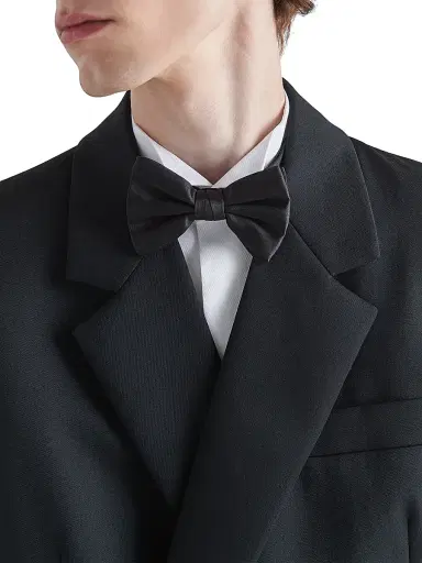Prada Men's Satin Bow Tie | Thumbnail 2