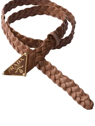 Prada Women's Nappa Leather Belt - Brown - Size 36 | Thumbnail 2