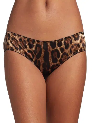 Dolce & Gabbana Women's Leopard Silk Hipster Brief - New Leopard - Size Large | Thumbnail 3 Dolce & Gabbana Women's Leopard Silk Hipster Brief - New Leopard - Size Large | Thumbnail 3