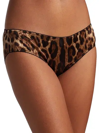 Dolce & Gabbana Women's Leopard Silk Hipster Brief - New Leopard - Size Large | Thumbnail 5 Dolce & Gabbana Women's Leopard Silk Hipster Brief - New Leopard - Size Large | Thumbnail 5