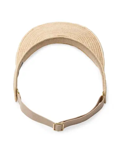 Prada Women's Crochet Visor Hat - Beige | Thumbnail 3