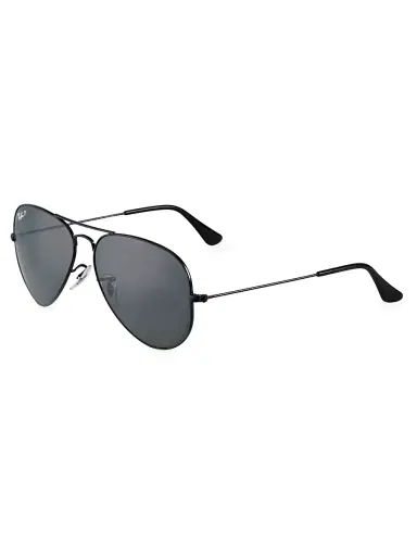 Ray-Ban Men's RB3025 58MM Aviator Sunglasses - Black | Thumbnail 2