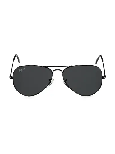 Ray-Ban Men's RB3025 58MM Aviator Sunglasses - Black | Thumbnail 1