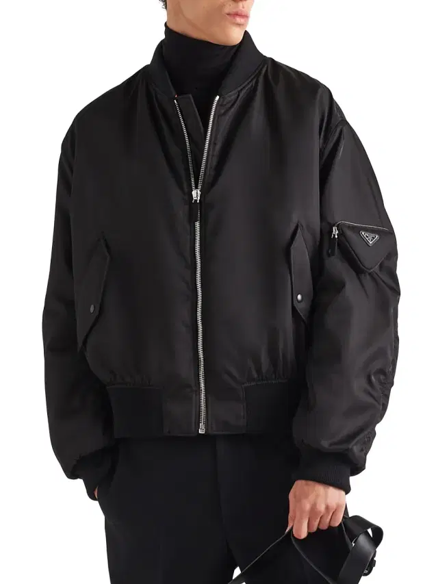 Men's Re-Nylon Bomber Jacket - Black