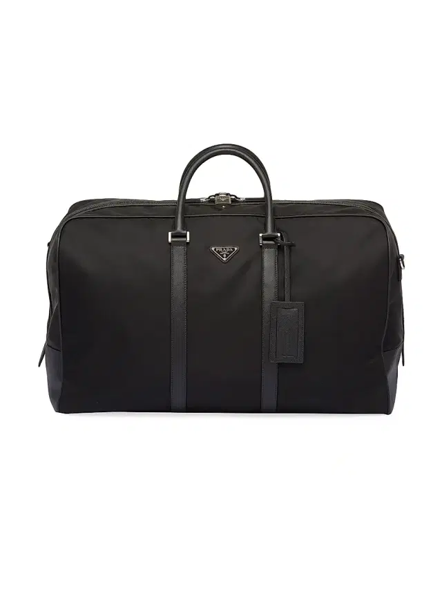 Prada Men's Re-Nylon And Saffiano Leather Duffle Bag - Black 0