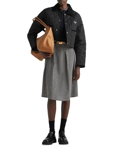 Prada Women's Light Re-Nylon Cropped Jacket - Black - Size 4 | Thumbnail 6 Prada Women's Light Re-Nylon Cropped Jacket - Black - Size 4 | Thumbnail 6