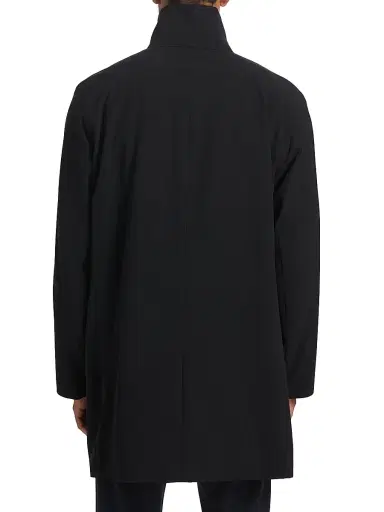 Giorgio Armani Men's Long Wool Zip-Up Jacket - Navy - Size 36 | Thumbnail 5