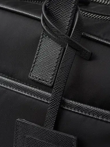Prada Men's Re-Nylon and Saffiano Leather Briefcase - Black | Thumbnail 5 Prada Men's Re-Nylon and Saffiano Leather Briefcase - Black | Thumbnail 5