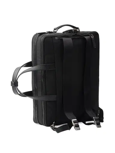 Prada Men's Re-Nylon and Saffiano Leather Briefcase - Black | Thumbnail 6 Prada Men's Re-Nylon and Saffiano Leather Briefcase - Black | Thumbnail 6