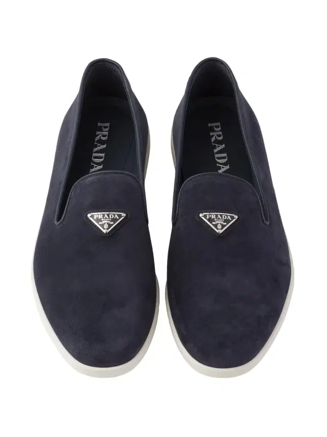 Men's Suede Calf Leather Slip-Ons - Navy