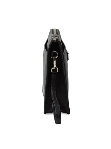 Prada Men's Saffiano Leather Pouch - Black | Thumbnail 5 Prada Men's Saffiano Leather Pouch - Black | Thumbnail 5