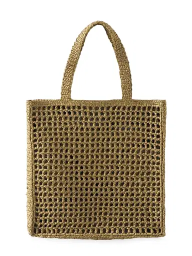 Prada Women's Large Crochet Tote Bag - Green | Thumbnail 2 Prada Women's Large Crochet Tote Bag - Green | Thumbnail 2