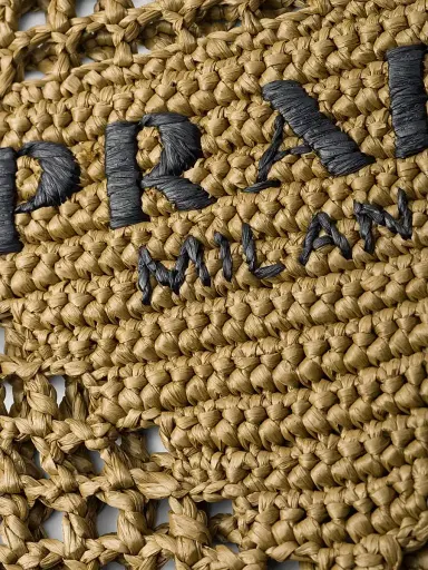 Prada Women's Large Crochet Tote Bag - Green | Thumbnail 4 Prada Women's Large Crochet Tote Bag - Green | Thumbnail 4