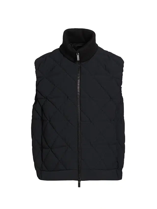 Men's Quilted Nylon Puffer Vest - Navy