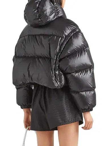 Prada Women's Re-Nylon Convertible Cropped Down Jacket | Thumbnail 5