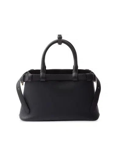 Prada Women's Buckle Small Leather Top Handle Bag with Double Belt - Black | Thumbnail 4