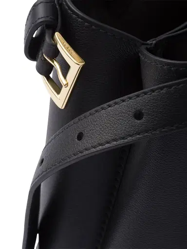 Prada Women's Buckle Small Leather Top Handle Bag with Double Belt - Black | Thumbnail 6