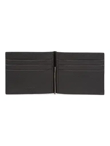 Prada Men's Saffiano Leather Wallet - Black | Thumbnail 2 Prada Men's Saffiano Leather Wallet - Black | Thumbnail 2