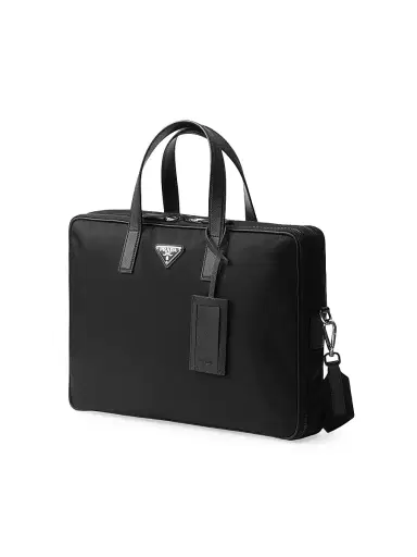 Prada Men's Re-Nylon and Saffiano Leather Briefcase | Thumbnail 2 Prada Men's Re-Nylon and Saffiano Leather Briefcase | Thumbnail 2
