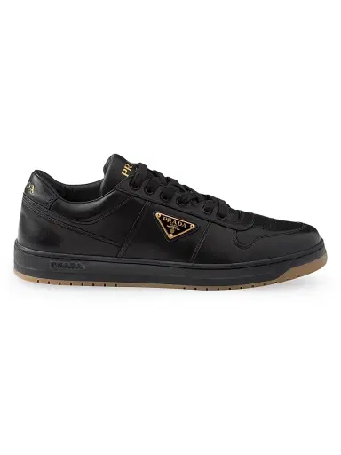 Prada Men's Downtown Nappa Leather Sneakers - Black - Size 14 | Thumbnail 1 Prada Men's Downtown Nappa Leather Sneakers - Black - Size 14 | Thumbnail 1