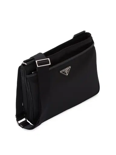 Prada Men's Re-Nylon and Saffiano Shoulder Bag - Black - Size 0 | Thumbnail 3