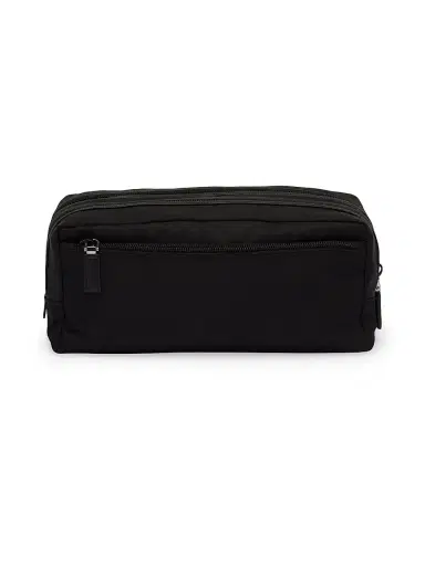 Prada Re-Nylon and Saffiano Leather Travel Pouch - Black | Thumbnail 3